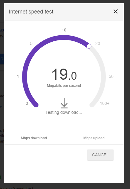 google internet speed test
